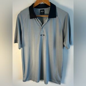 Oakley Men Elemental 2.0 Performance Fit Quick Dry Golf Polo XL Stone Gray NWOT